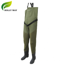 Wader do peito verde do exército masculino